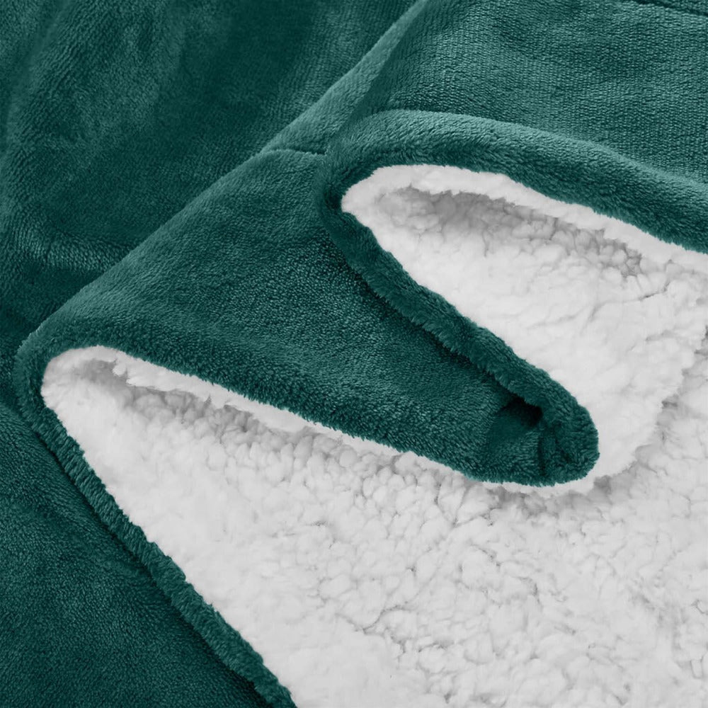 480GSM Sherpa Fleece Blanket ¨C Double-Sided Heavy Warm Throw for Couch, Bed & Travel, Reversible All Season, 13 Colors, 3 Sizes