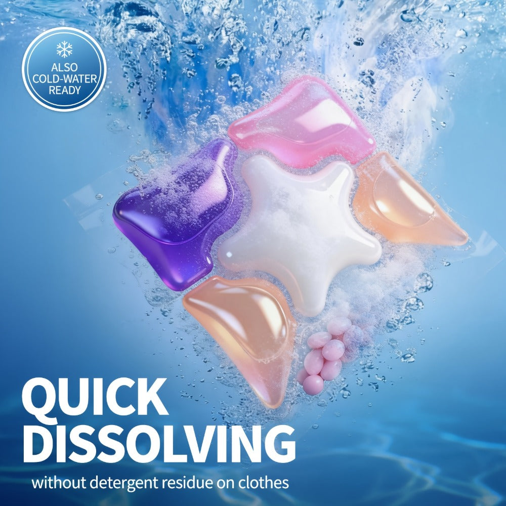 Laundry Pods 6-in-1 Concentrated ¨C 60 Pcs 480g Deep Clean & Tough Stain Removal, Quick Dissolve No Residue, Spring Meadow Long-Lasting Fragrance, HE Compatible Washing Machine Detergent Pods (2026 Upgrade)