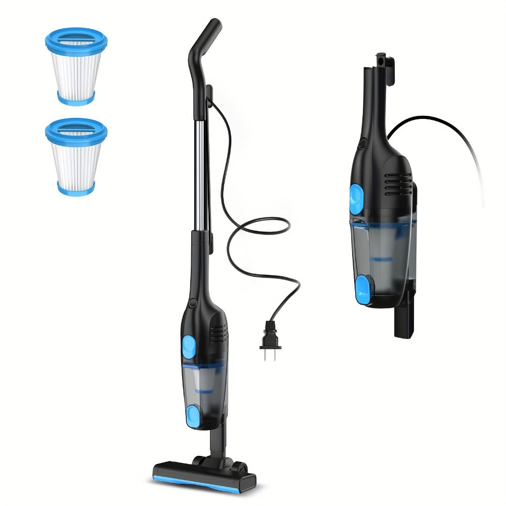 Corded Stick Vacuum Cleaner 20KPa 600W Motor 2-in-1 Bagless Upright Handheld Vacuum 0.8L Dustbin for Hard Floor Pet Hair Carpet Car Stairs Low Noise 65dB