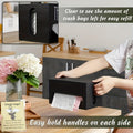Garbage Bag Dispenser Wall Mount, Under Sink Organizer, Trash Bag Holder with Pull-Out Access, Kitchen Bag Storage Rack for Shopping Bags & Tissues, Space Saving Cabinet Organization