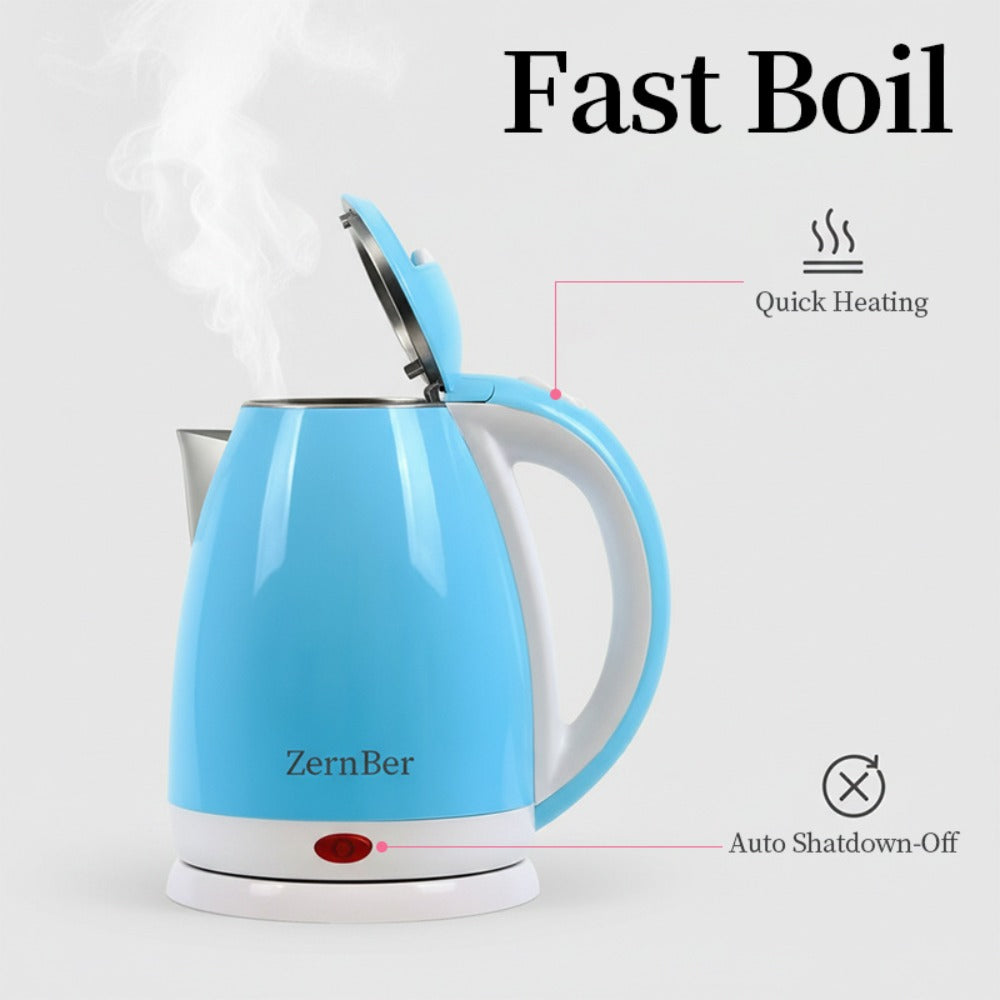 Electric Kettle 60oz 1000W with LED Indicator ¨C Fast Boiling Hot Water Kettle with Heating Base, Auto Shut-Off & Boil-Dry Protection, Perfect for Coffee & Tea, Ideal Holiday Gift ¨C Blue