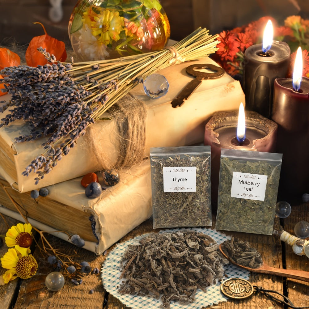 Dried Herbs & Flowers Magic Supplies Kit 40 Pack ¨C Witch Starter Set for Rituals, Spells, Candle & Soap Making, Pagan Altar, Halloween & Christmas Gift, Party Favors, Home Decor