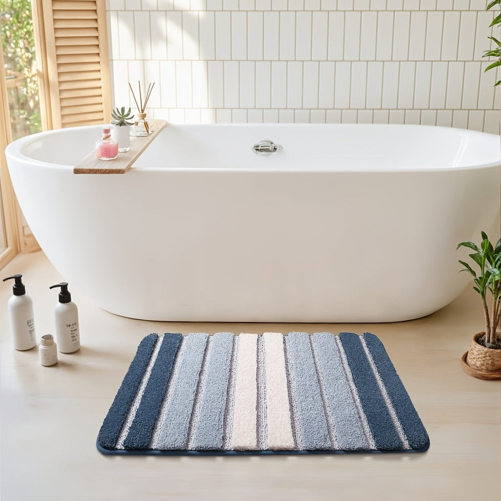 Chenille Bath Rug Non-Slip Absorbent Bathroom Mat ¨C Extra Thick 1850g/©O Plush Washable Floor Mat for Bathroom Shower