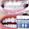 Teeth Whitening Tooth Powder 3-Pack ¨C 9D White Deep Cleaning Dental Powder with Fresh Mint Flavor, 80ml Each, Removes Stains, Freshens Breath, Travel-Friendly Daily Dentifrice for Women and Men