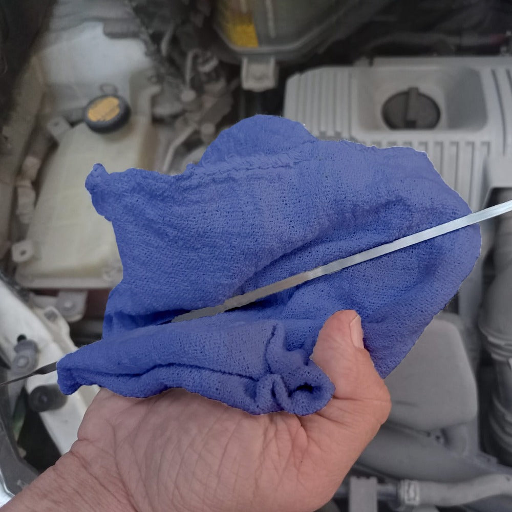 Cotton Shop Rags 12x14 Inch Absorbent Lint-Free Cleaning Towels Multipurpose Shop Towels for Automobile Garage Industry Home Red White Navy Blue 50 100 150 200 500 Pack Bulk Value