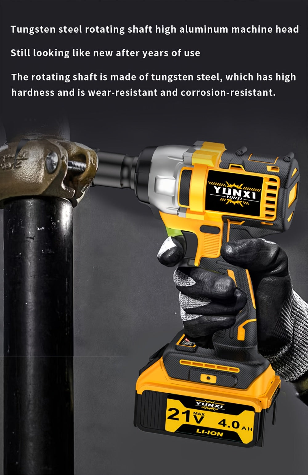 21V Cordless Impact Wrench Kit High Torque Brushless with 4000mAh Rechargeable Battery ¨C Wireless Power Wrench Driver for Car Motorcycle Repair, DIY Home Projects, Gift for Mechanics & Men