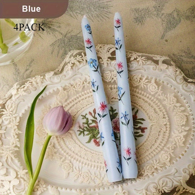 Taper Candles Scented 9.84in - Christmas Dinner Table Decor, Wedding Candlelight Decoration, Long Slim Candles for Home & Holiday, 2 or 4 Pack