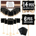 Mini Chalkboard Signs with Easel Stand Pack of 20 - Wedding Party Food Table Number Signs Buffet Labels