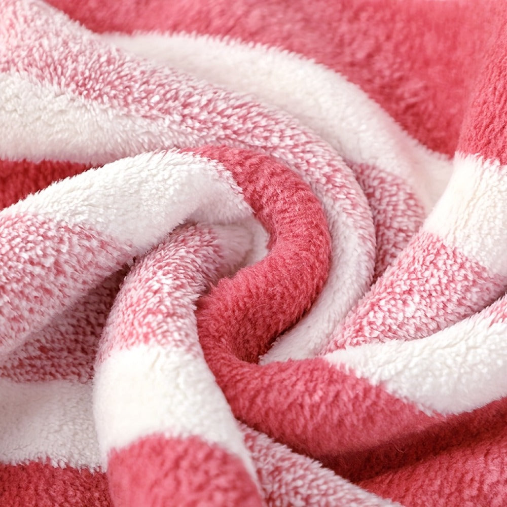 Microfiber Bath Towel Set No Hair Loss - Ultra Soft Highly Absorbent Quick Dry Two-Color Striped | 1 or 4 Pack | 27x55in | Slate Gray Berry Red Pine Green Multi | Beach Spa Gym Home Bathroom