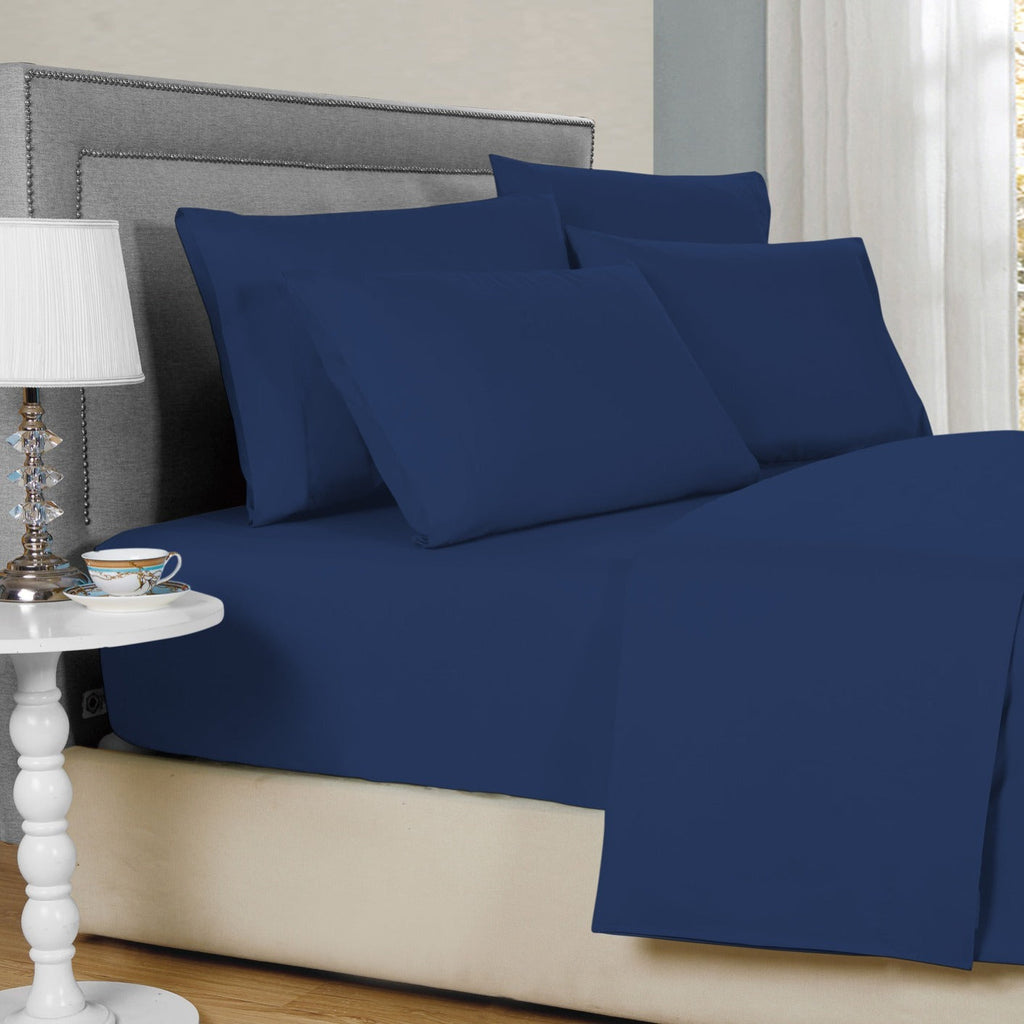 Bamboo Sheet Set 6 Piece Cooling Bed Sheets with Deep 16 Inch Pockets - 2000 Thread Count Microfiber Bamboo Blend Fitted Flat Sheets Pillowcases Twin Full Queen King Cal King