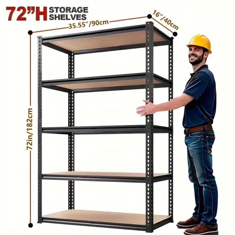 Heavy Duty Metal Shelving Unit 72 Inch ¨C 400 lbs Per Shelf Adjustable Steel Storage Rack for Garage, Warehouse, Home & Office, Industrial Style Utility Shelf, Easy Assembly