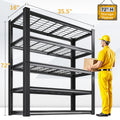 2500LBS Garage Storage Shelves Adjustable Metal Shelving 72¡± ¨C Upgrade Double Layer Column Commercial Grade Utility Rack | 5-Tier Steel Shelf for Warehouse, Basement, Kitchen & Pantry | 35.5¡±W ¡Á 16¡±D ¡Á 72¡±H Black