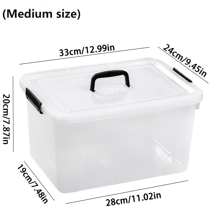 Stackable Clear Plastic Storage Bins with Lids ¨C 6 Pack Large Capacity Clip-On Lid Containers for Home, Closet, Office & Garage Organization (12.7qt / 20.8qt)