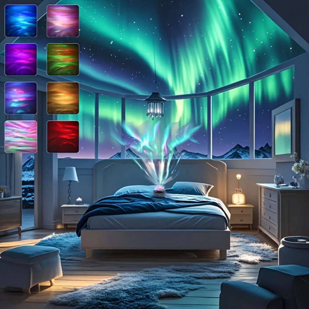 Aurora Magic Ball Light USB Plug-In with Remote ¨C Color Rotating Aurora Borealis Effect Night Light for Bedroom, Living Room & Party Atmosphere Decor