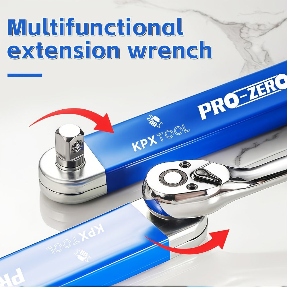 Ratchet Wrench Set 2-in-1 Multi-Function Offset Extension | 1/2¡± 1/4¡± 3/8¡± Square Head Adapters | 180¡ã Swivel High Torque Non-Slip Handle | Durable Metal Automotive Repair Hand Tool