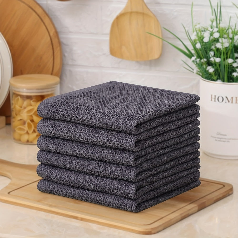 Kitchen Dish Cloths 23pcs 100% Cotton Waffle Weave Ultra Soft Absorbent Quick Dry Dish Towels 12x12 Inch for Cooking Cleaning Wiping Hands Kitchen Decor Gift
