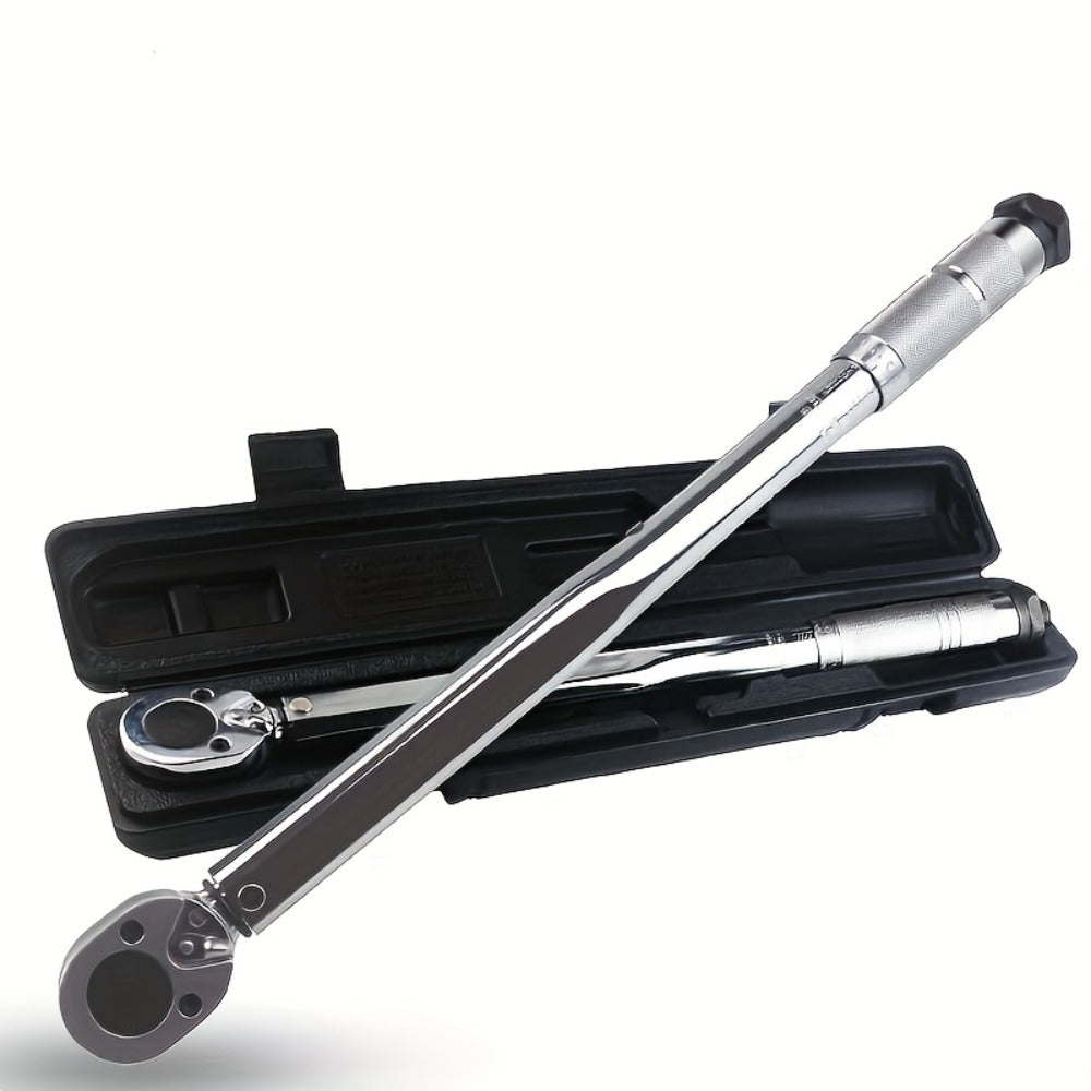 Torque Wrench Adjustable Drive 3/8¡± & 1/2¡± - Preset Click Torque Wrench for Automotive, Bike & Bicycle Maintenance, Ratchet Wrench with Dual Scale, Accurate & Durable, Gift for Husband & Car Enthusiasts