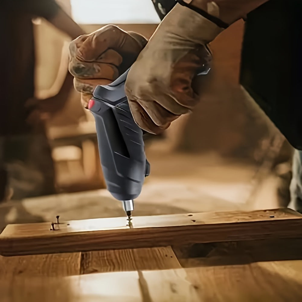 Cordless Electric Screwdriver Mini Drill ¨C Rechargeable Lithium Battery, Compact Design for DIY Repairs & Tight Spaces, Easy One-Hand Operation, Includes Drill Bit Accessories