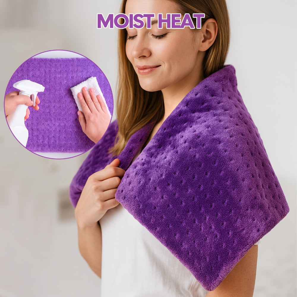 Heating Pad for Back & Neck Pain Relief ¨C Ultra Soft Flannel, Fast Heating, Dry & Moist Heat, Auto Shut-Off, Machine Washable (Small 12x15in / Standard 12x24in / Large 17x33in)