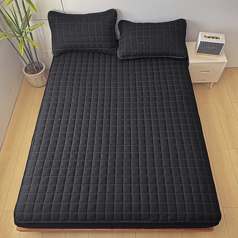 Quilted Waterproof Mattress Protector Soft Breathable Mattress Cover with Deep Pocket for Full Queen King - Solid Color Bedding Pad for Bedroom Guest Room Hotel Apartment School