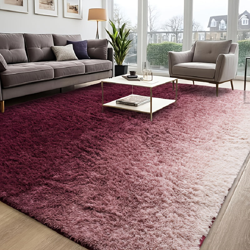 Shaggy Plush Area Rug - Soft Fluffy Carpet for Living Room, Bedroom & Sofa | Non-Slip Machine Washable Tie-Dye & Solid Color Long Pile Rug | Luxury Home Decor Floor Mat in Multiple Sizes & Colors
