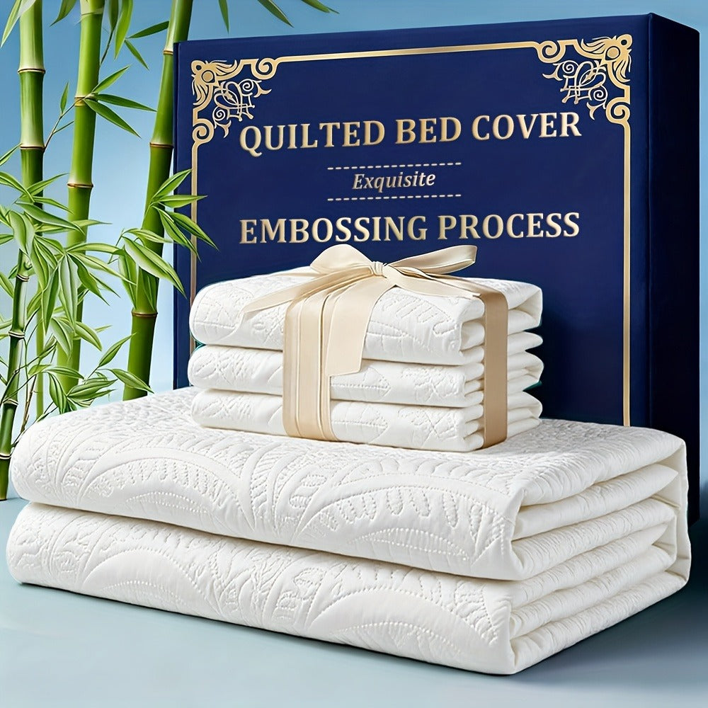Quilt Coverlet Set 2-3 Piece Lightweight Microfiber Bedspread Coin Pattern Soft Skin-Friendly Anti-Allergy Machine Washable Twin Full Queen King