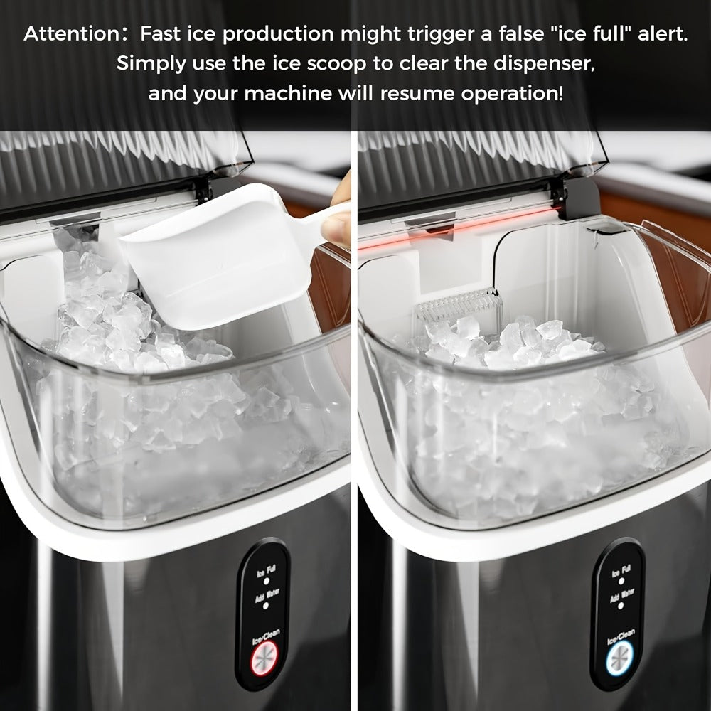 Chewable Ice Maker Countertop ¨C 35 Lbs Nugget Pebble Ice or 26 Lbs Bullet Ice, Self-Cleaning, Includes Ice Scoop & Basket, Perfect Holiday Gift for Home, Kitchen, Easter, Halloween & Christmas