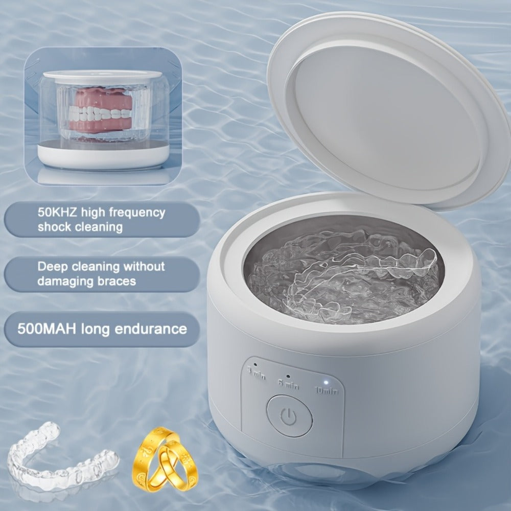 Ultrasonic Retainer Cleaner Machine 50kHz for Aligners & Jewelry