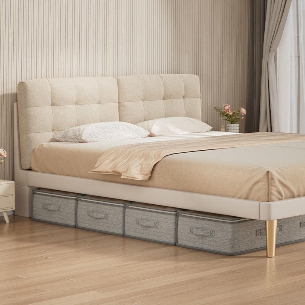 Under Bed Storage Box with Handles, Foldable Underbed Organizer, Large Capacity Container for Clothes & Blankets, Space-Saving Flat Drawer, Bedroom Closet Storage Bins (1/2/3/5 Pack)
