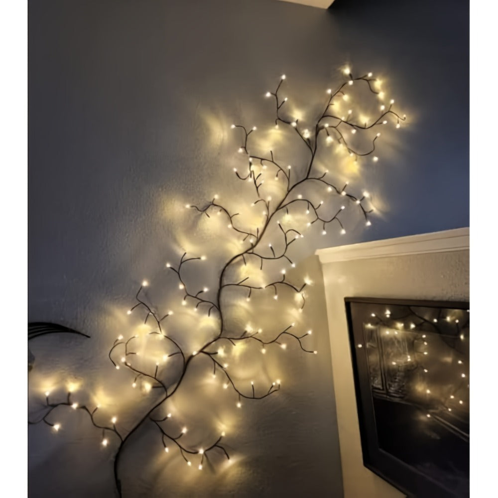 96 LED Fairy Lights USB Powered - 6ft Bendable Willow Branch String Lights with 8 Modes & Remote Control for Indoor Home Decor, Wedding, Christmas, Holiday Party