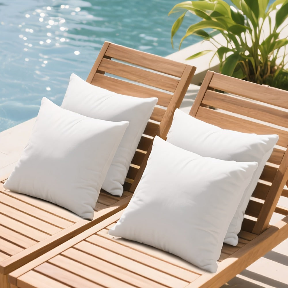 Outdoor Pillow Inserts 4/6 Pack ¨C Soft Microfiber Fill, Waterproof & Fluffy Throw Pillow Inserts for Sofa Bed Couch, 12x20 18x18 20x20 Inch