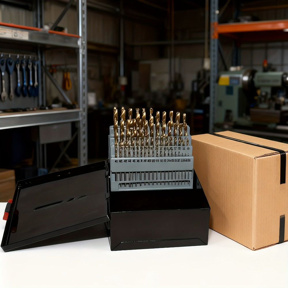 60pcs Cobalt Drill Bits Set Wire Gauge 1-60 Metal Index Box