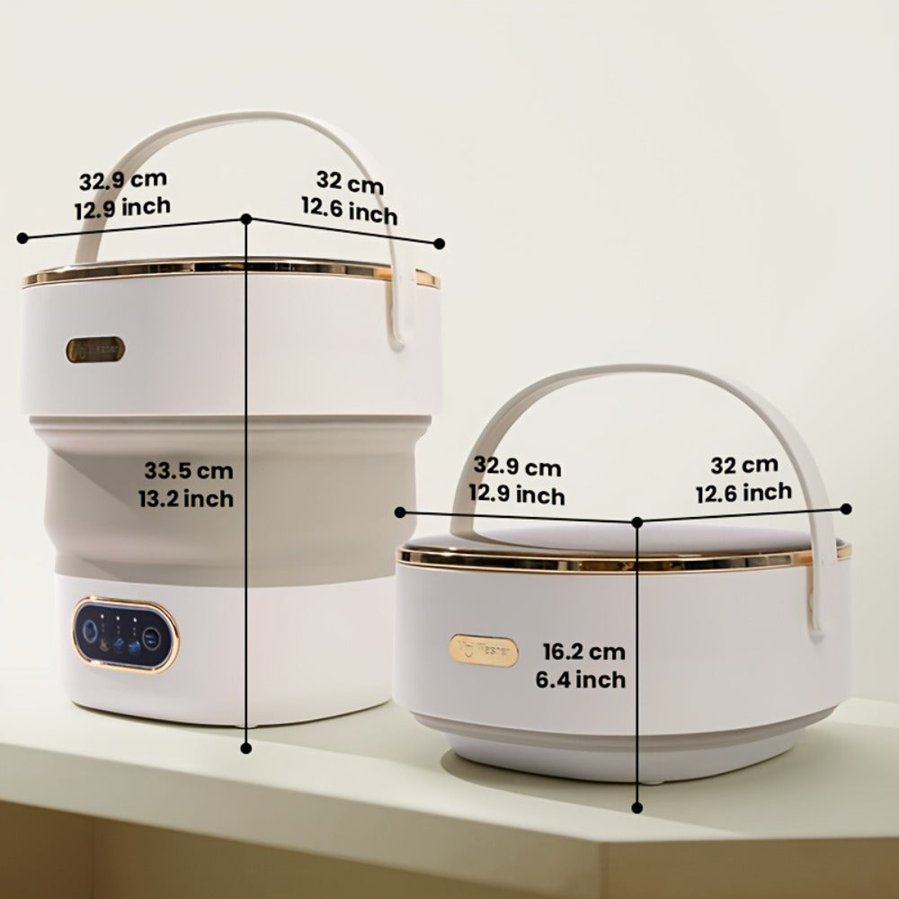 Portable Washing Machine Foldable Mini Washer Large Capacity for Underwear Socks Baby Clothes Apartment Dorm Travel Camping