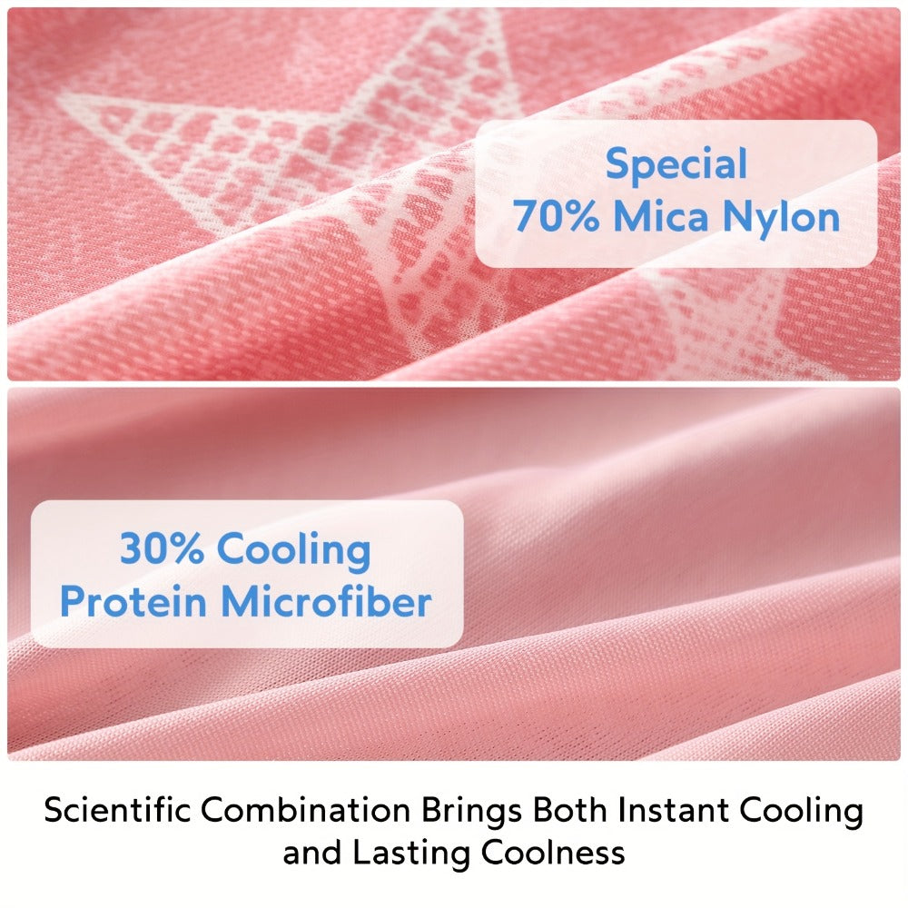 Cooling Blanket Summer Quilt - Breathable Moisture-Wicking Thin Blanket 30% Polyester 70% Nylon, Physical Cooling for Bedroom Office Dorm, Tie-Dye & Pattern Designs