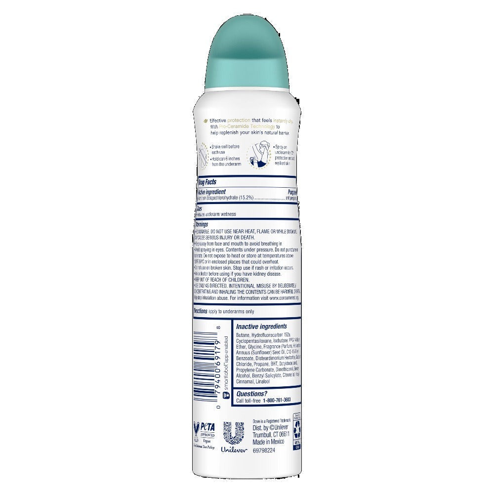 Deodorant Spray for Women 2 Pack ¨C Dove Go Fresh Pear & Aloe Vera 150ml, 48H Fresh Protection, 0% Alcohol, Moisturizing Care, No White Marks, Quick-Dry Aerosol, Long-Lasting Fruity Scent, Daily Use Gym Travel