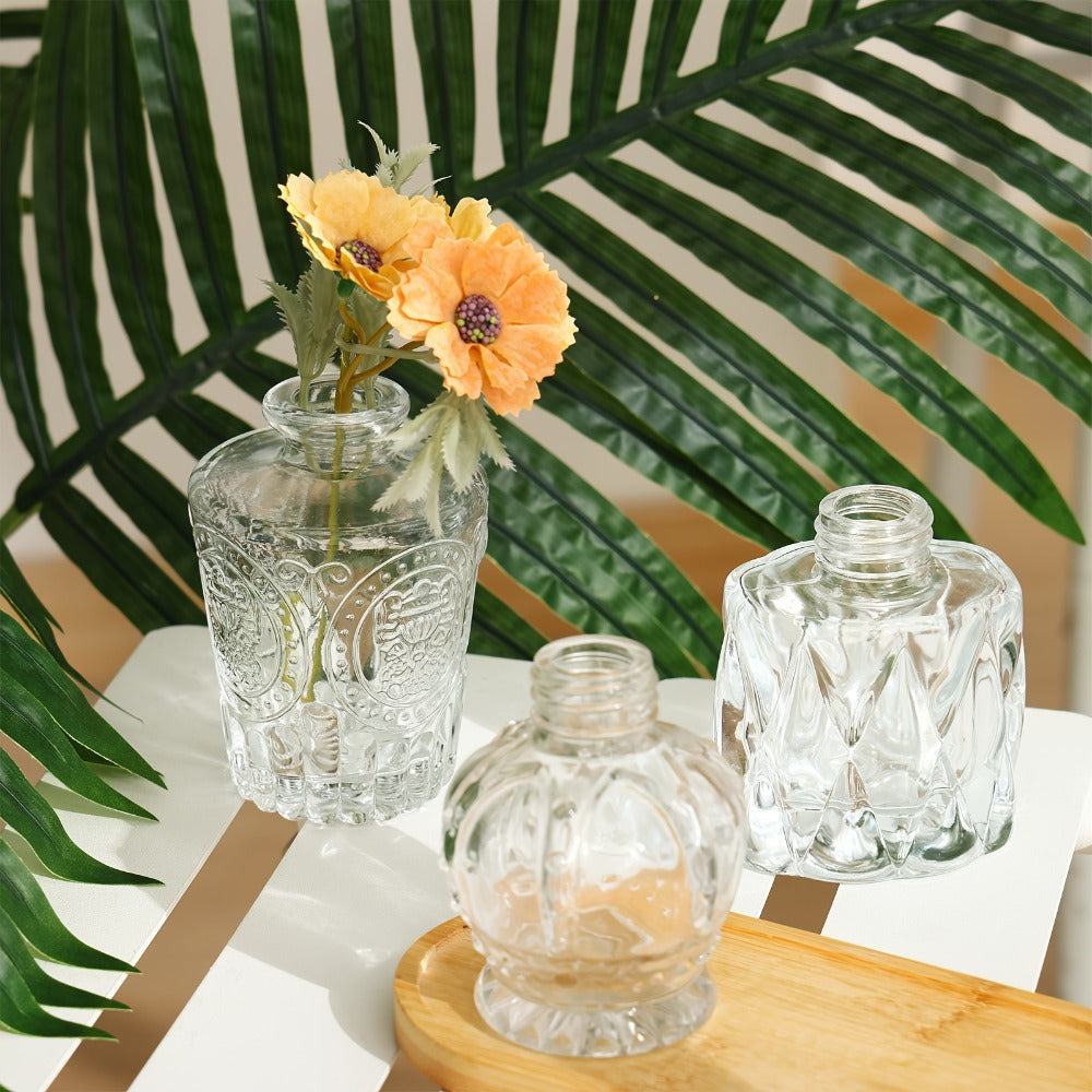 Mini Clear Bud Vases Set Wedding Centerpieces for Tables Small Glass Flower Vases for Birthday Party Anniversary Home Decor Mother's Day Bulk Set 9 12 24 36 54pcs