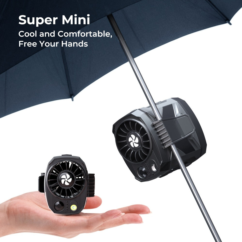 USB Rechargeable Clip-on Car Fan Mini Portable Quiet Cooling Fan Adjustable Speed Flexible Tripod Design for Car Seat Sun Visor Truck SUV Treadmill Travel Black
