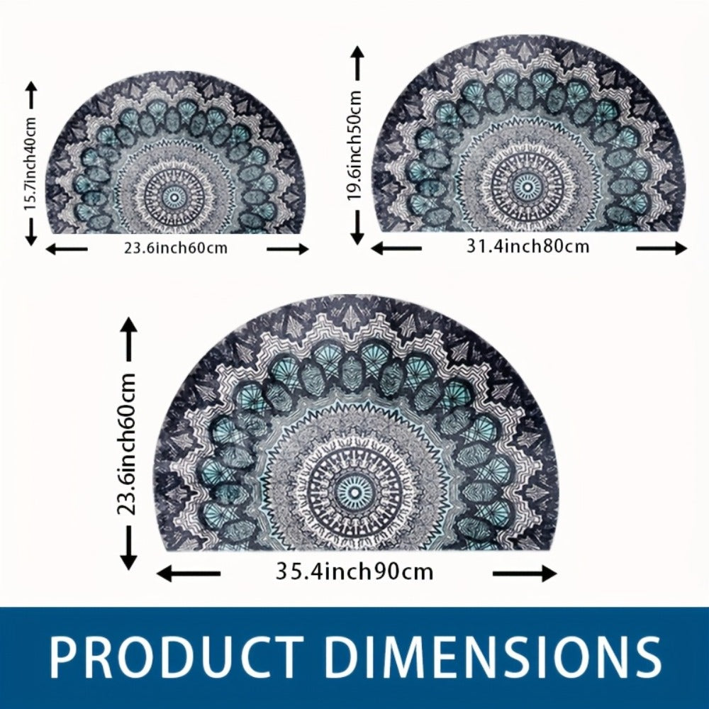 Outdoor Door Mat Heavy Duty Non-Slip Welcome Mat for Front Door Entrance Patio Porch, Durable Low-Profile Rug, Multiple Colors & Sizes, Light Blue Brown Dark Blue Gray Rainbow