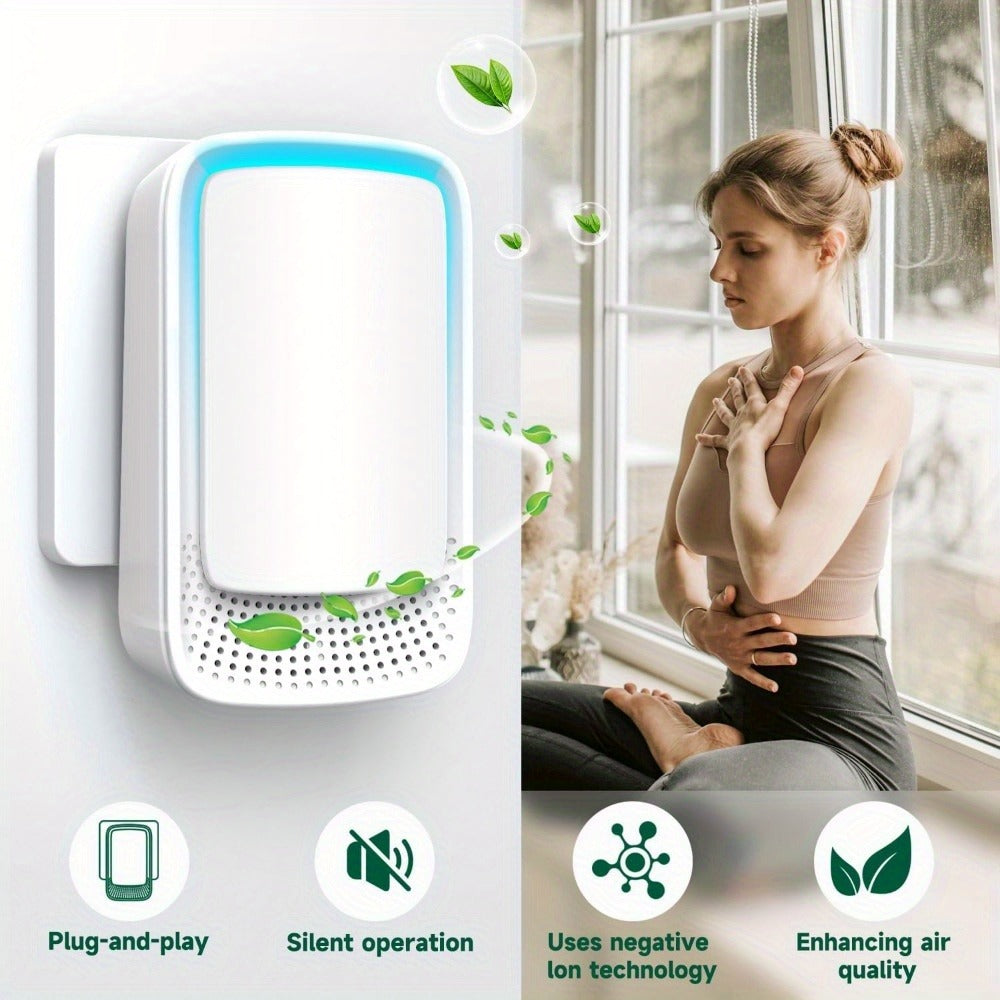 Plug-In Air Purifier Ionic ¨C Filterless & Silent Odor Neutralizer for Home, Pets, Office & Gym, Compact 24/7 Fresh Air, Zero Maintenance, Space-Saving Design, Ideal Gift (2 or 6 Pack)