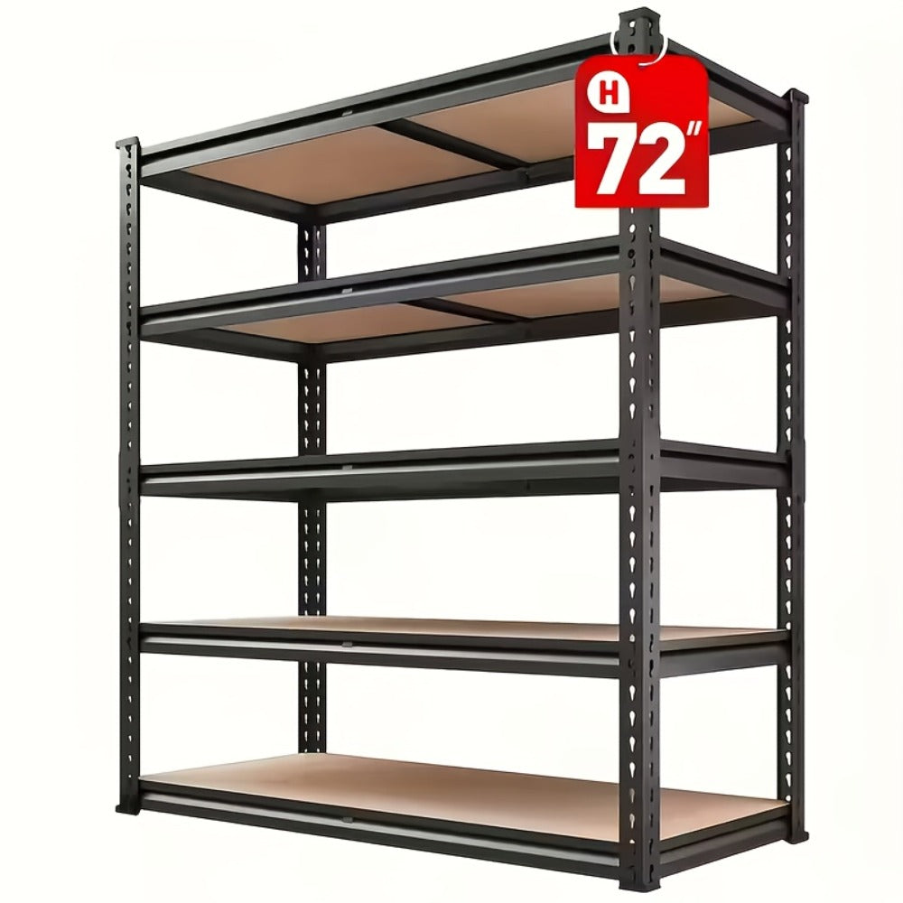 Heavy Duty Shelving Unit 5-Tier Metal Storage Shelves 2000 LBS Capacity, 60¡±H x 28¡±W x 12¡±D Adjustable Steel Rack for Garage, Closet, Pantry & Basement Organization, Easy Assembly Utility Shelf