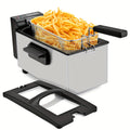 Deep Fryer Stainless Steel Large Capacity with Adjustable Temperature Control - 304 Stainless Steel Oil Fryer with Viewing Lid Cool-Touch Handles Easy Clean Basket, 5 Size Options 1.5L to 6L for Home Kitchen