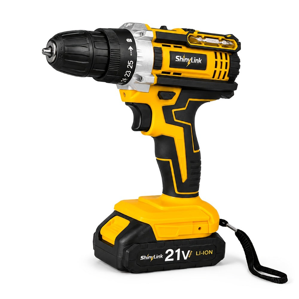 21V Cordless Drill Set Electric Drill Driver Kit with Lithium Battery Screwdriver Bits Hand Tools Toolbox for Home Repair DIY 18 30 136 Piece Kit Gift for Men