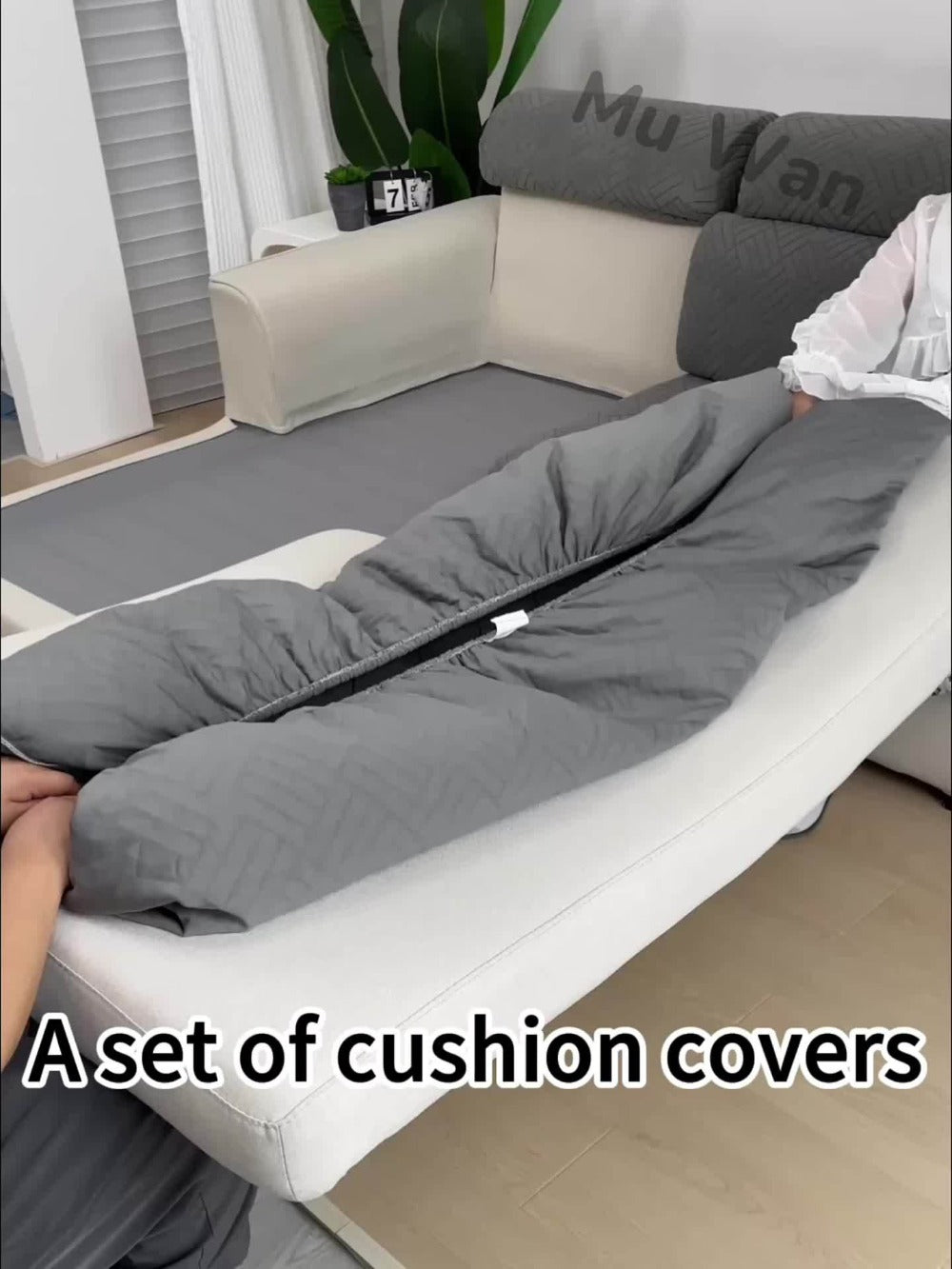 Sofa Cover Stretch Slipcover Universal Fit - Elastic Non-Slip Couch Cover Pet Friendly Machine Washable | Sofa Seat Cover Armrest Back Chaise Protector for Living Room Deep Gray Home Decor Furniture Cover