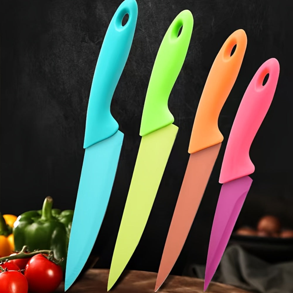 Paring Knife Set 4-Piece, 3 Inch Ultra Sharp Stainless Steel Blade Fruit and Vegetable Peeling Knife with PP Handle, Small Kitchen Knife Set for Home Cooking Meal Prep