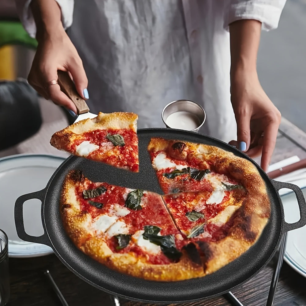 Cast Iron Frying Pan Non-Stick 11 Inch 28cm ¨C Rust-Proof Anti-Deformation Even Heating | Oven & Induction Safe Skillet for Pizza Barbecue & Camping | Durable Cast Iron Pan Single or 2-Pack