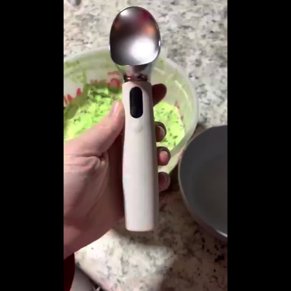 Electric Heated Ice Cream Scoop USB-C Rechargeable with 3 Temperature Settings 120¡ãF 140¡ãF 160¡ãF IPX7 Waterproof Ergonomic Handle Gift for Ice Cream Lovers
