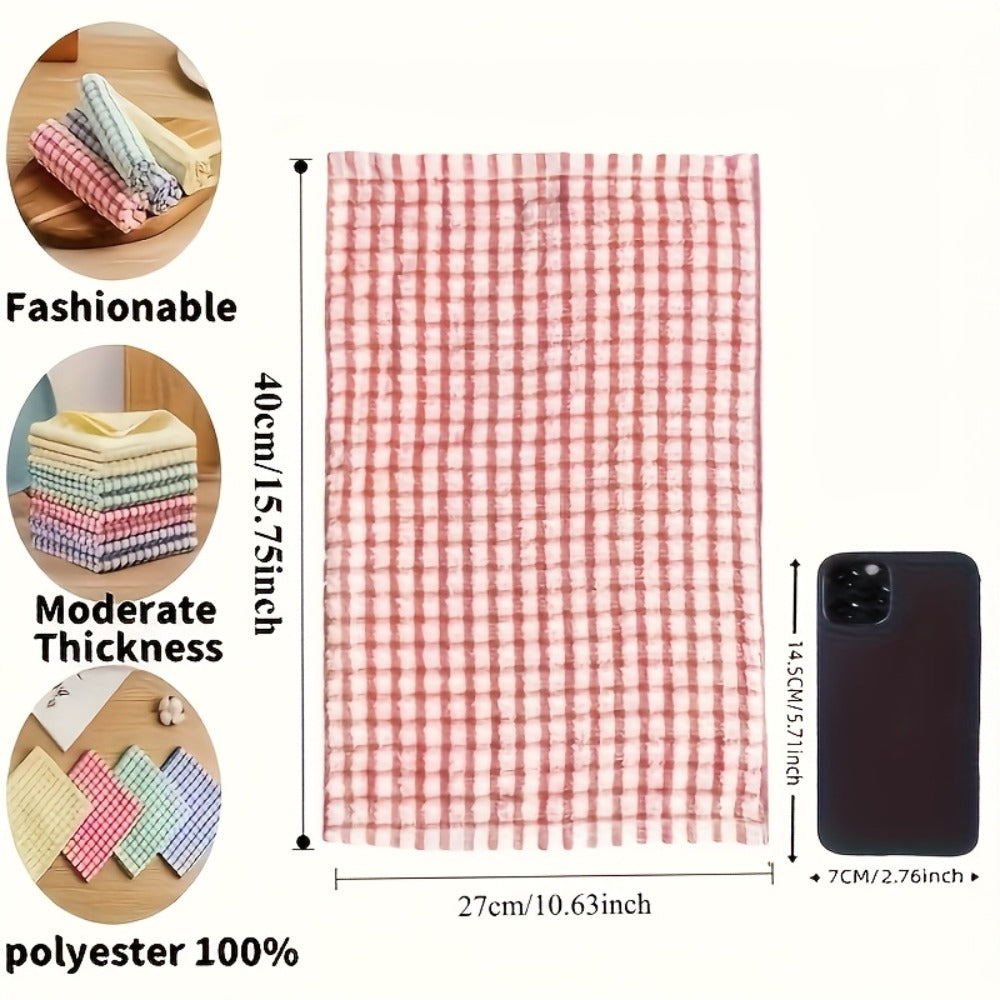 Highly Absorbent Cleaning Cloths Dish Towels - Reusable Kitchen Dishcloths, Quick-Dry Multi-Purpose Napkins & Tea Towels for Kitchen, Dining & Living Room, Stackable Space-Saving Design