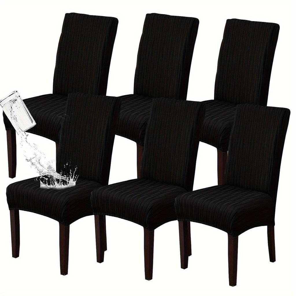 Dining Chair Covers Stretch Slipcovers Set of 4 or 6, Stain Resistant Removable Washable Chair Protector for Home Kitchen Restaurant Wedding, Spandex Jacquard Fabric, 7 Colors Available