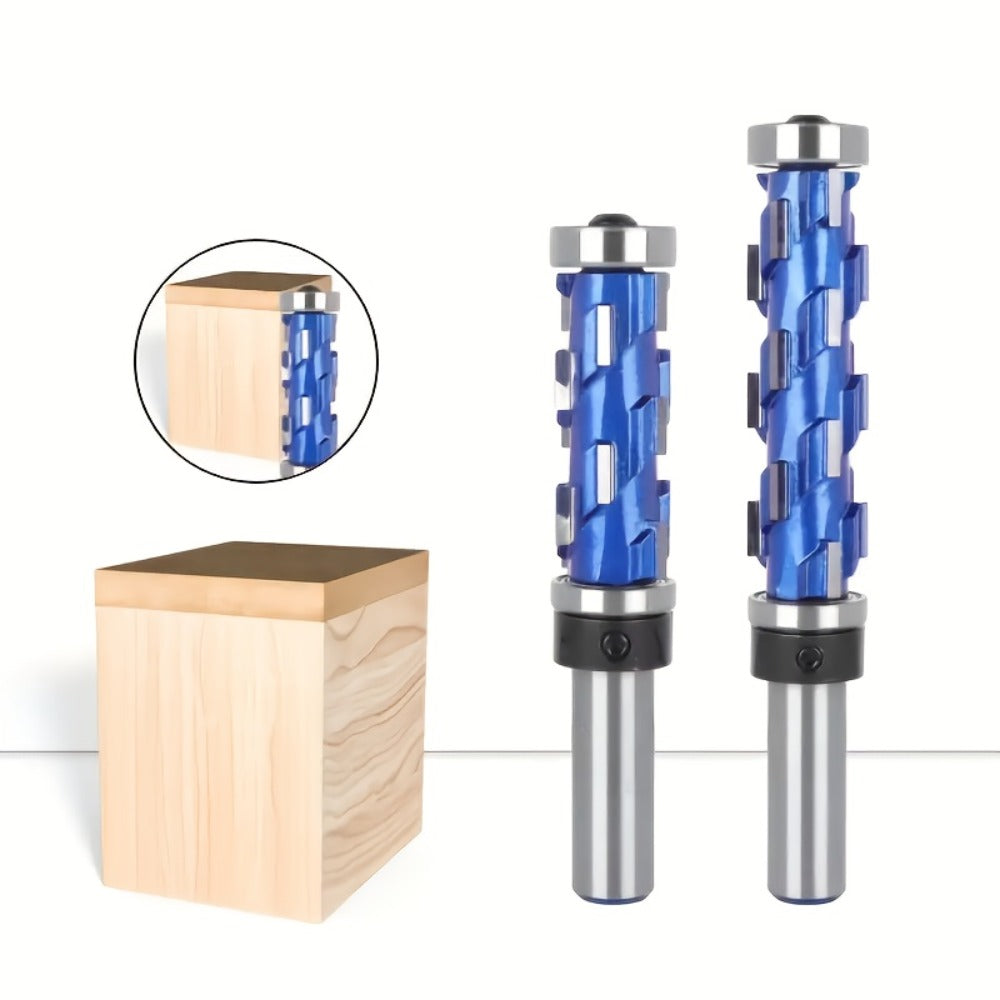 Carbide Flush Trim Router Bit 1/2¡± Shank - Double Bearing Design, Precision Woodworking Template Trimming Bit, CNC Router Cutter for Wood, Plywood & Laminate, 45mm & 65mm Options