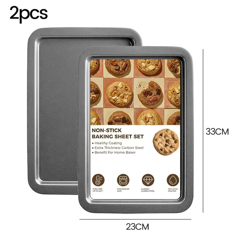Nonstick Baking Pan Set 2 to 18pcs Carbon Steel Round Square Cake Pan Muffin Pan Bread Pan Cookie Sheet Pizza Pan Wire Rack Whisk Spatula Measuring Spoon Complete Bakeware Set